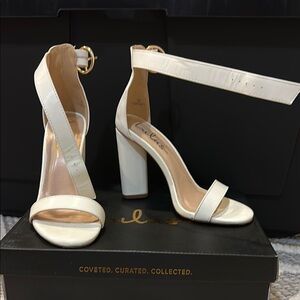 Lulu's White Strappy Heels